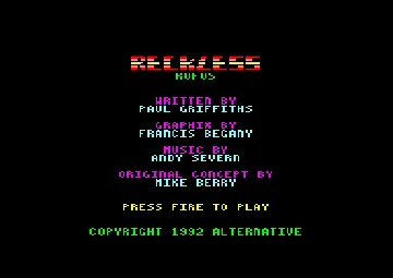 Reckless Rufus (UK) (1992) screen shot title